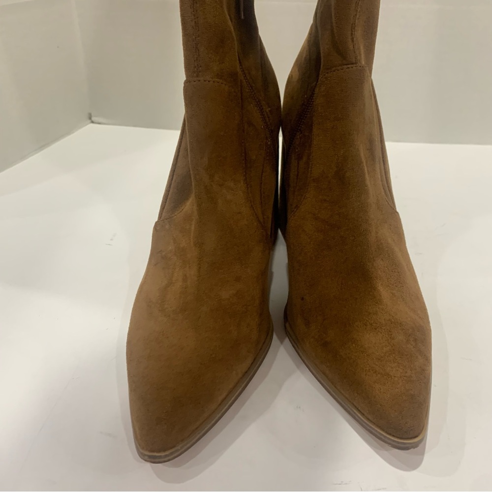 STEVE MADDEN rust/tan suede size 11 over the knee boots suede heel Tava style - Picture 2 of 16